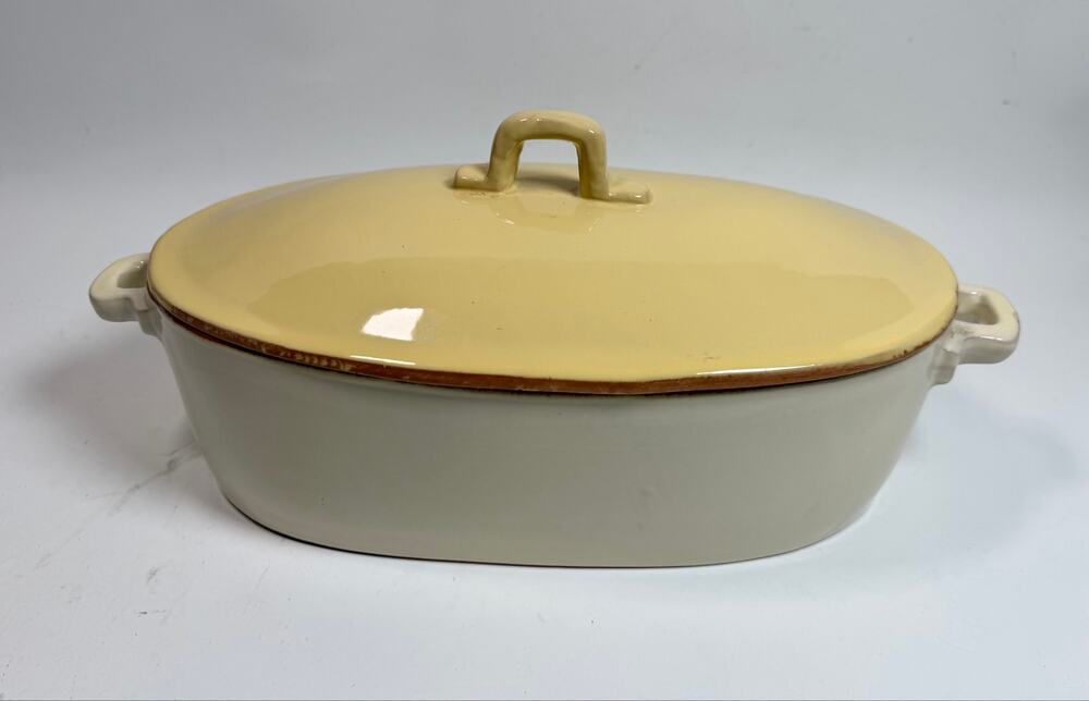 Vintage Vietri Saffron Cucina Fresca Covered Casserole Dish 2.25qt